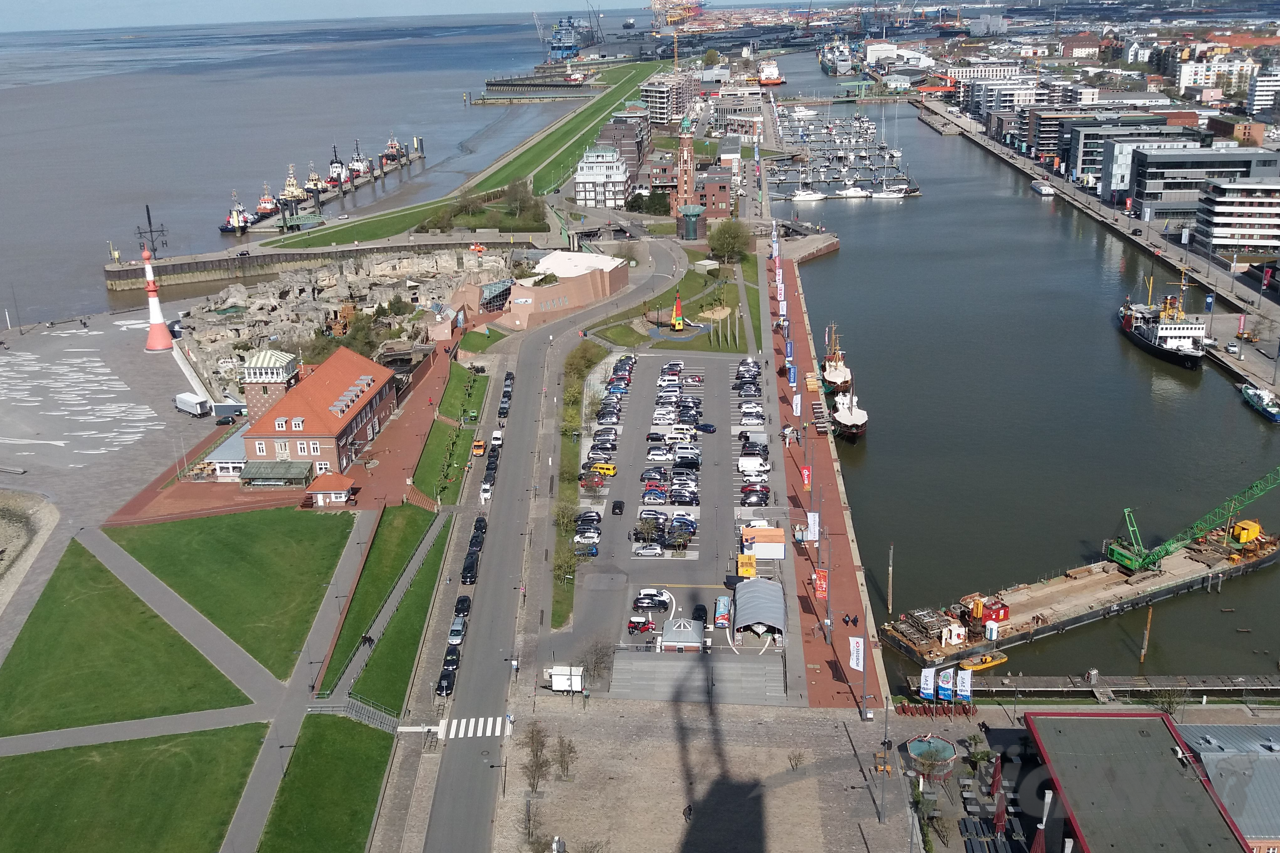 Bremerhaven, der Hafen von oben