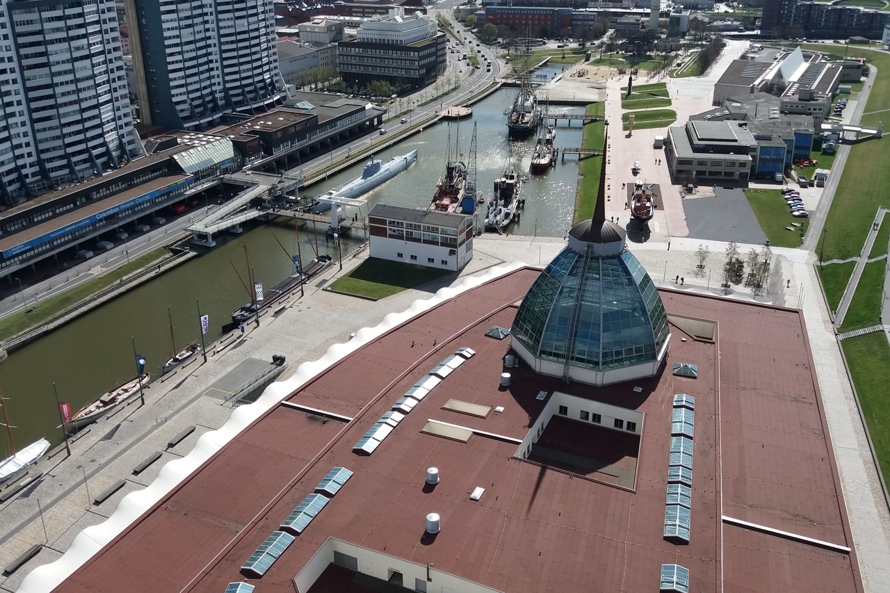 Bremerhaven, Schiffahrtsmuseum von oben